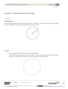 Lesson 4: Proving the Area of a Disk