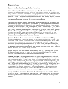 Lesson 1 - How Gravel and Sand Aquifers Store Groundwater