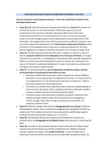 Cover note Australian response to SDG indicators_Topics 18
