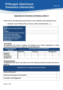 Application for Promotion to Professor, Grade 11