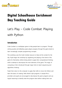 Lets Play Code Combat Teaching Guide