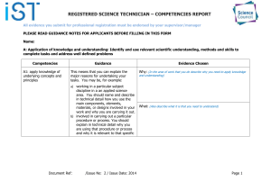 RSciTech Competencies Report Form