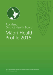 Auckland DHB Maori Health Profile 2015