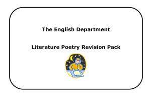 The English Department Literature Poetry Revision Pack
