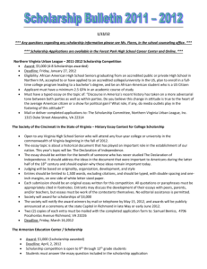 Scholarship Bulletin 2011 – 2012