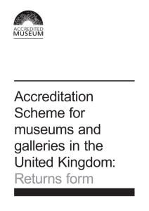 Accreditation returns form - South West Museum Development