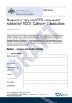 TGA Category 3 ARTG Variation Application Form