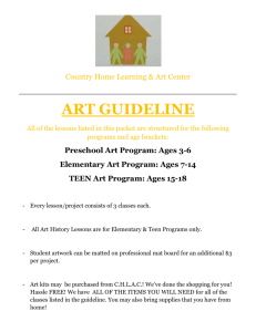 Art History Lessons - Country Home Learning & Art Center