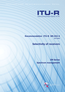 SM.332-4 - Selectivity of receivers