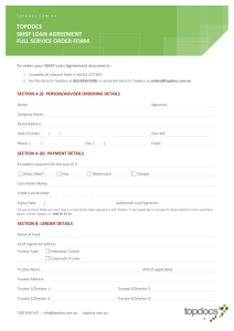 smsf loan agreement full service order form