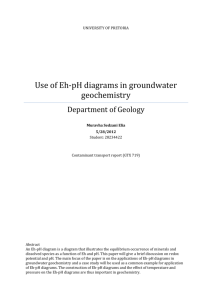 Use of Eh-pH diagrams in groundwater geochemistry