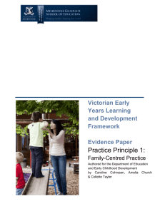 Evidence Paper on Practice Principle 1: Family