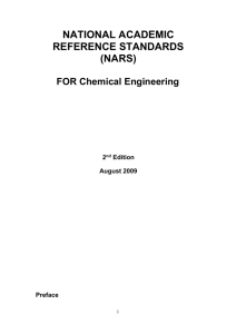 NARS Characterization of Chemical Engineering