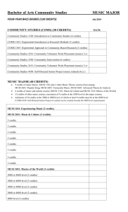 BACS Four Year Music Major Degree Plan