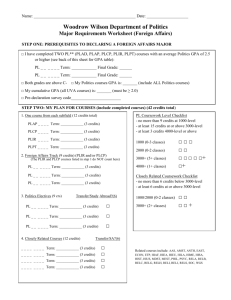 Foreign Affairs Requirements/Declaration