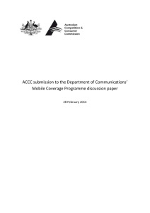 The ACCC supports the proposed Mobile Coverage Programme