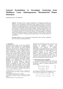 General Formulation to Investigate Scattering from Multilayer Lossy