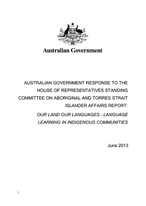 Australian Government response to the House of Representatives