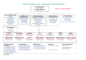 warreen road primary school * govenoring body