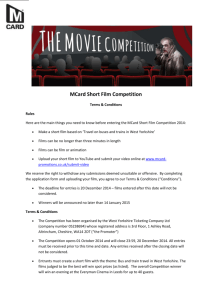 MCard Film Competition – Terms and Conditions