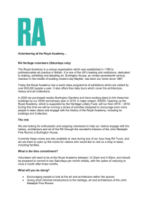 Volunteering at the Royal Academy… RA Heritage volunteers