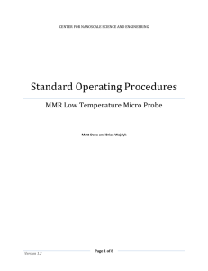 Standard Operating Procedures for Cold Probe
