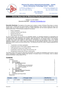 Windows Mobile AppAnalysis - A-SIT