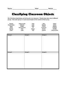 Classifying Classroom Objects