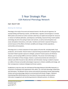 Strategic Plan - USA National Phenology Network