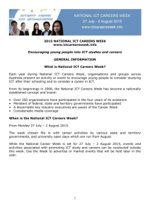 2015 NATIONAL ICT CAREERS WEEK www.ictcareersweek.info