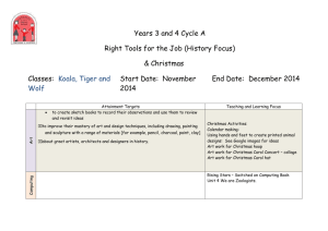 Years 3 and 4 Cycle A Right Tools for the Job (History Focus