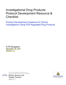 Protocol Development Guidance for Clinical Investigations