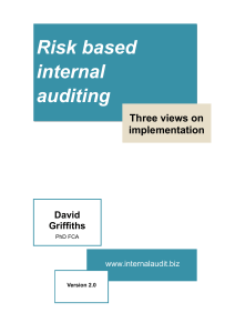 Risk based internal auditing - three views on implementation