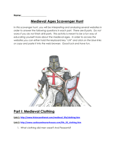 Medieval Ages Scavenger Hunt