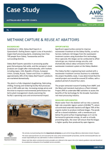 Methane Capture & Reuse at Abattoirs