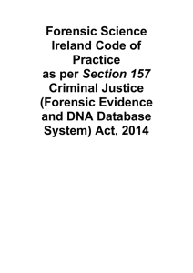 Code of Practice - Forensic Science Laboratory