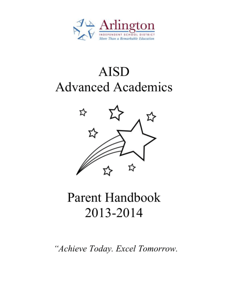 Parent Handbook Arlington ISD Arlington Independent School