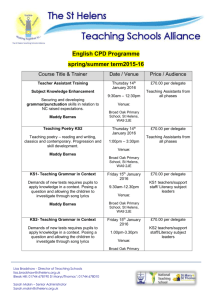 Teachers CPD Programme - The St Helens Teaching Schools