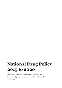 National Drug Policy 2015 to 2020