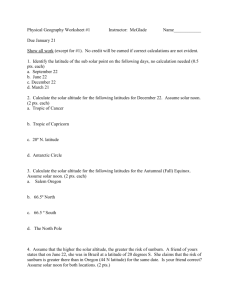 Physical Geography Worksheet #1