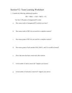 Section 9.2: Team Learning Worksheet - Answers