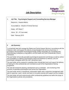 Job Description - Ashgate Hospicecare