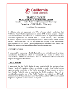 traffic packet disclaimer