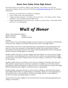 Wall-of-Honor - Santa Ynez Valley Union High School