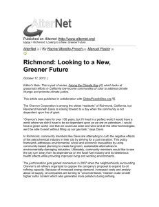 Richmond: Looking to a New, Greener Future