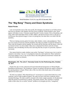 The “Big Bang” Theory and Down Syndrome