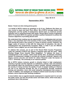 Letter to Ms Sandra Polaski deputy director general of ILO