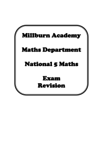 N5 Maths Exam Revision Booklet