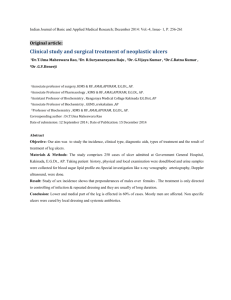 Clinical study and surgical treatment of neoplastic ulcers