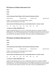PHS Speech and Debate Observation Form